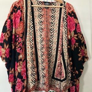 Super cute Angie jacket, black brown and pink, Size S